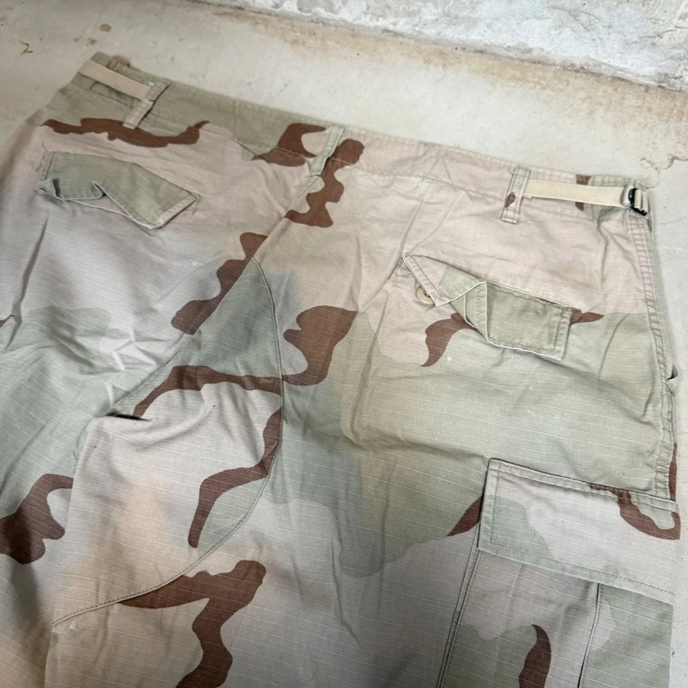 Military Desert Camouflage Combat Trousers XL Long Ripstop Cargo Pants Tan Brown